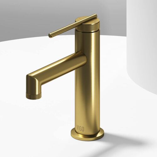 VIGO Sterling 7'' H Single Handle Single-Hole Bathroom Faucet in Matte Brushed - Picture 2 of 9