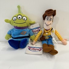 New Toy Story Alien Mini Bean Bag 7"  Woody Beanie Plush The Disney Store 1995