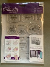 Docrafts Creativity Essentials Clear Stamps TRADITIONAL SENTIMENT NEW