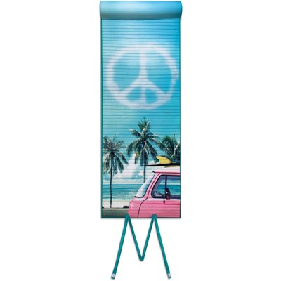 Roll Up Beach Mat Picnic Palm Tree Peace Sign 24 X 64 With