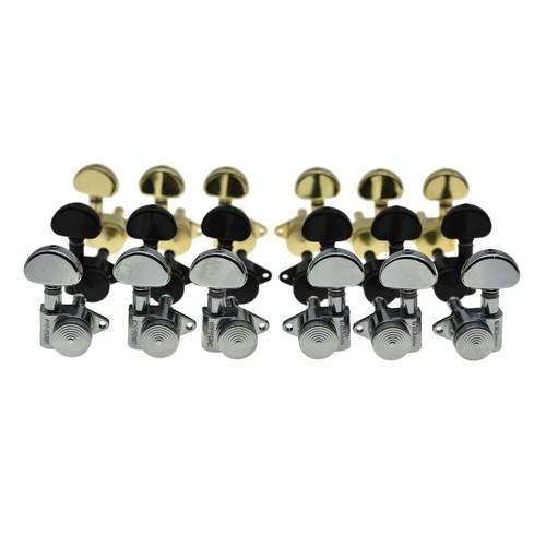 Wilkinson Locking Tuners 3x3 Full Size Tuning Keys Fits Gibson & Acoustic Chrome - Picture 8 of 9