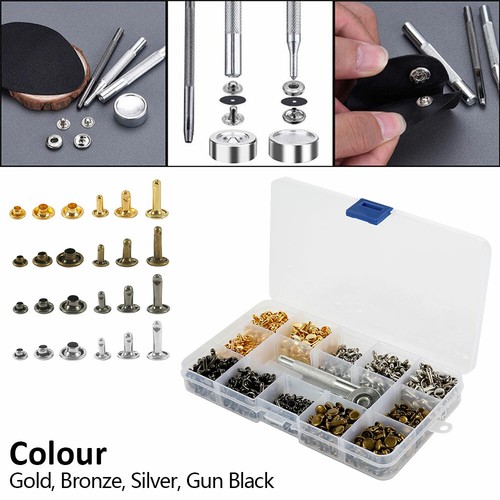 360x Craft Snap Fasteners Kit Metal Press Studs Buttons 4pcs Fixing Tools Kit [ - Picture 6 of 8