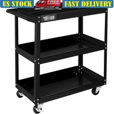 330LBS Rolling Tool Cart Utility Cart 3-Shelf Mobile Workshop Caster Wheels New