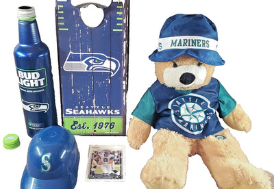 Seattle Seahawks & Seattle Merriners themed Merchandise Bundle Lot
