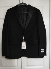 LINEAGE Men's Performance Stretch 2 Piece Black Suit Waist 32 Inseam 32
