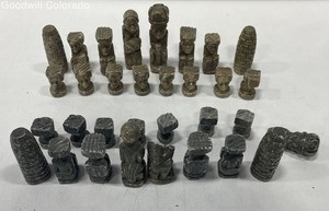 Carved Chess Pieces - Incomplete Set
