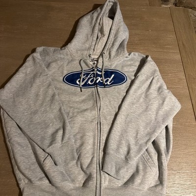 Ford Mustang Boss 302 Gray Zip Hoodie Size XXL