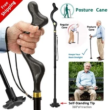 Foldable Walking Stick Adjustable Height Walking Stick Upright Walking Cane US