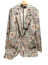 Claude Vintage Retro Unique Spring, Women's Blazer Jacket Size 10 Mid Length H8