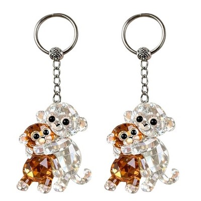 Trendy Monkey Couple Keychain Beautiful Craftsmanship For Special Occasions