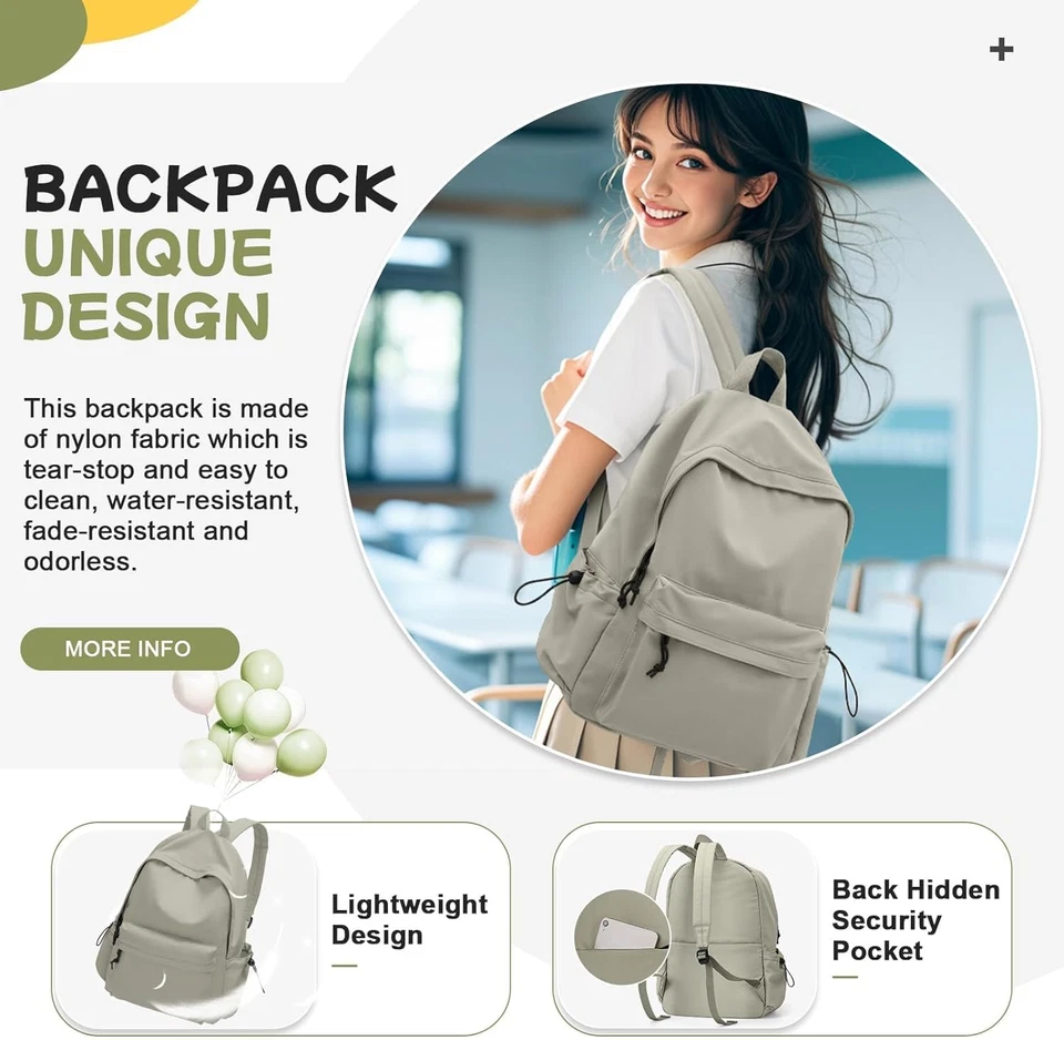 Zaino Scuola Superiore Ragazza,Zaino Da Scuola Media Ragazzo Zaino Università Le - Immagine 4 di 4