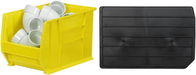 Super-Size Akrobins 2-Pack with Divider - Yellow & Black