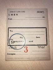 L N E R. Wagon Label.  (.  Spalding.  )