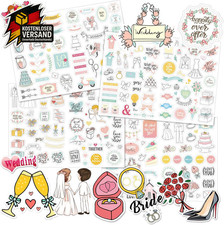 Sticker Hochzeit Gästebuch, 256 Stück Aufkleber Hochzeit Vintage Aufkleber Gäste