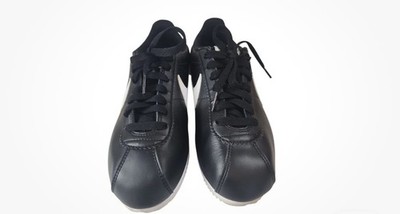 NIKE Classic Cortez Black White Athletic Shoes - Womens Size 7.5