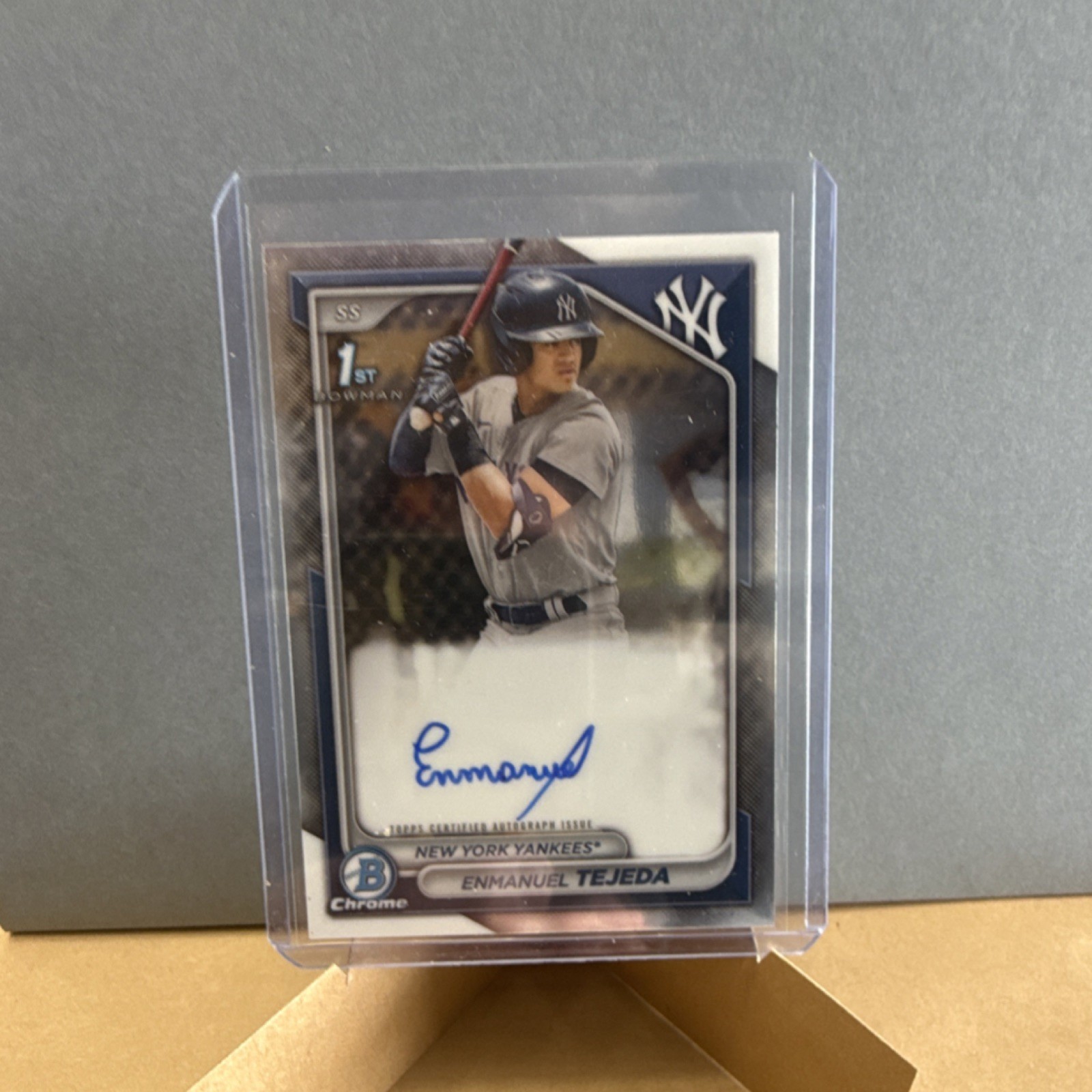 Topps 2024 Bowman Chrome 1st Bowman Auto RC Enmanuel Tejeda #CPA-ETE Yankees