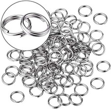 200PCS 10MM Stainless Split Rings, Key Chains Link Connector for Connecting Lobs