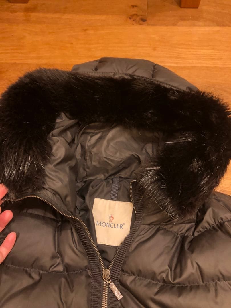Moncler Good Condition Long Down Coat Black 1 Women's Beaver Fur image 4