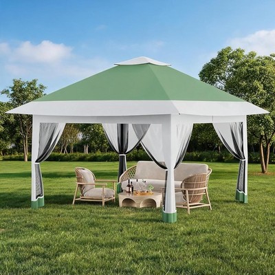 Pop Up Canopy Tent 12x12 One Push with Mosquito Net