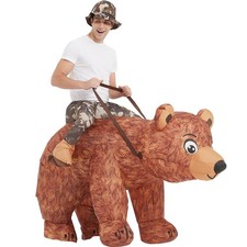 Bear Inflatable Costume Riding Air Blow up Funny Fancy Dress Party Halloween
