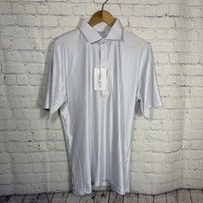 New Collars  Co Featherweight Dress Collar Polo Shirt Large Pulse Geometric