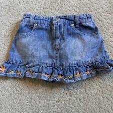 Baby Guess Denim Skirt with Embroidery Ruffle 18 Months