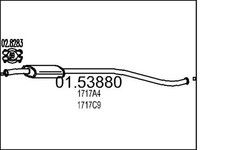 Mittelschalldämpfer MTS 01.53880 für N5 ZX 306 7D CITROËN N3 PEUGEOT N2 N1 XSARA