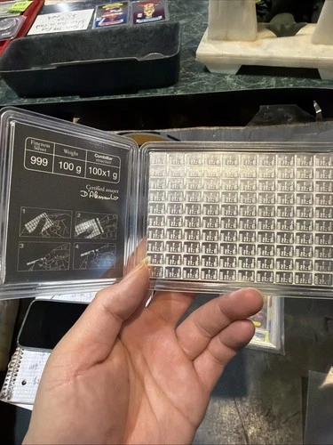 Valcambi 100 x 1-Gram SILVER  999 PURE Valcambi Combibar Swiss Bullion