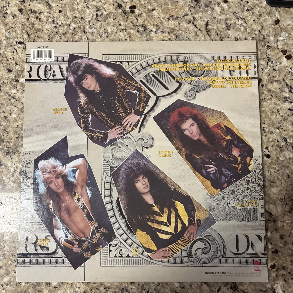 Stryper "In God We Trust" Vinyl LP w/ OIS/Insert/Merch Form1988 Enigma D1-73317 - Image 2 of 4