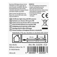 Led Lichterkette 20 Warmweiß Usb 125Cm Idena Innen Deko Basteln 5Er Set