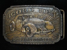 OH13142 NOS VINTAGE 1970s  CORD 812 SUPERCHARGED  ANTIQUE CAR BELT BUCKLE