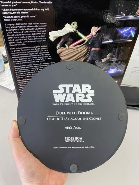 Sideshow Star Wars Episode 2 Yoda vs Dooku Diorama Limited