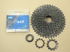 E-Bike Verschleißset 10fach Kette KMC e10 122GL + KMC React Kassette 11-42 …