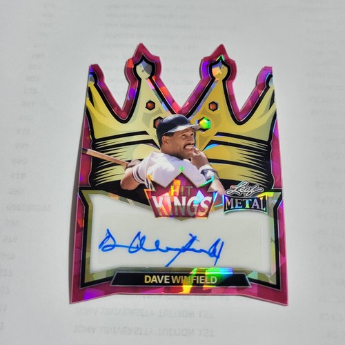 Dave Winfield Auto 1/1 2026 Leaf Metal Baseball Hit Kings Pink Crystal 