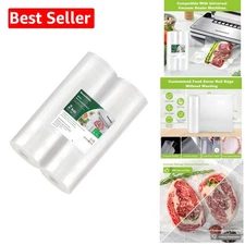 Versatile Sous Vide and Food Saver Vacuum Sealer Bags, 2 Rolls - 11 in x 50 ft