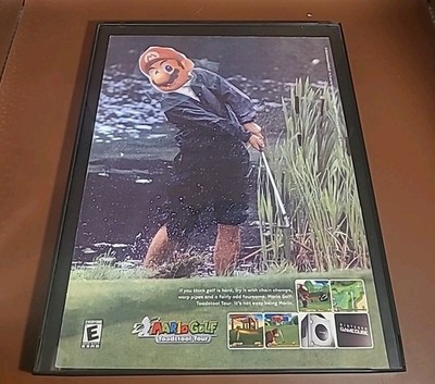 Mario Golf Toadstool Tour Video Game Framed Print Ad 2003 8.5x11 