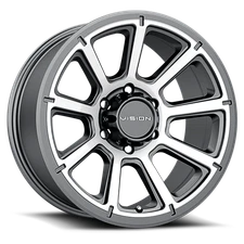 4 New 16x8 Vision 353 Turbine Gunmetal Machined 5x114.3 5x4.5 ET0 Wheels Rims
