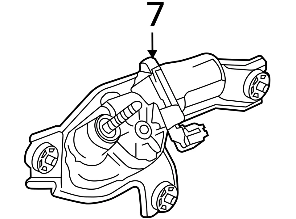 Motor limpiaparabrisas trasero compatible con 13-16 MAZDA CX-5 1988537 Foto 4 de 4