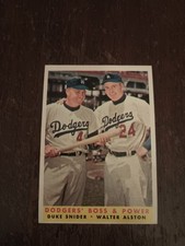 1958 Topps #314 Dodgers Boss & Power (Snider/Alston) (NRMT)