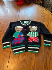 vtg celebration girls cardigan sweater adorable teddy bears 4