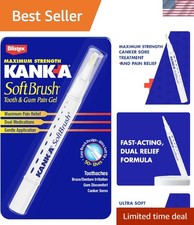 Innovative Dual Relief Tooth Mouth Pain Gel with Easy Pen Applicator, 0.07 oz