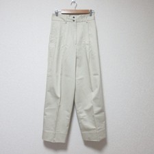 Odour Tuck Trousers, Wide Twill Pants, Size 38, Beige Women USED