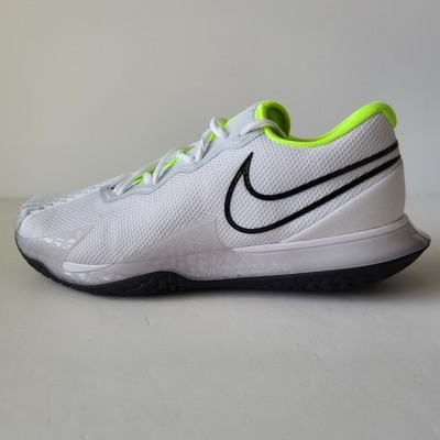 Nike Court Air Zoom Vapor Cage 4 HC White Volt CD0424-100 Men's Tennis Size 11.5