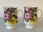 Wren Fine Bone China Made In England Set Of 2 Floral Porcelain Coffee/Tea Cups — photo 1