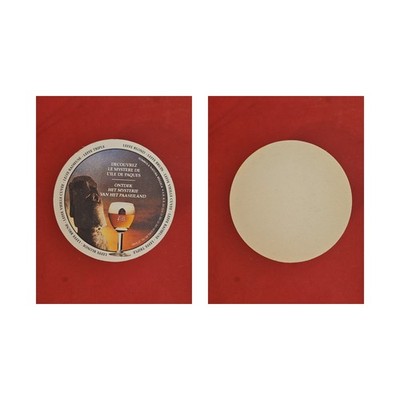 Leffe weißer Kreis Brauerei Bierdeckel Beermat