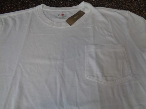 J.CREW Herren Large weiß Tasche T-Shirt Relaxed Vintage Wash Tee Neu mit Etikett - Bild 2 von 6