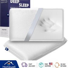 Cooling Memory Foam Pillow Set - Ergonomic  Hypoallergenic for Neck Pain Relief