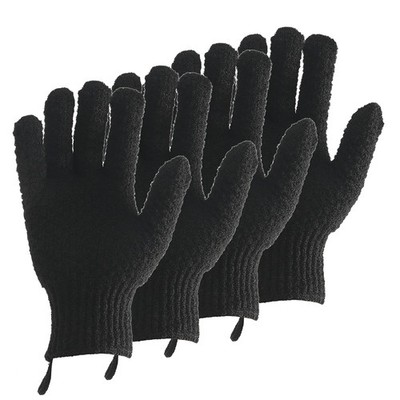 2 Pairs Bath Exfoliating Gloves for men and women   CLEEDY 4 Pcs Heavy and Lar