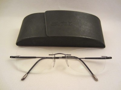 SILHOUETTE 7719 40 6058 titan BRILLE BRILLENGESTELL SCHWARZ FEIN LEICHT RANDLOS