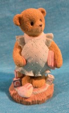 VTG 1998 Cherished Teddies Figurine-ANXIOUSLY AWAITING THE ARRIVAL-Box-476978
